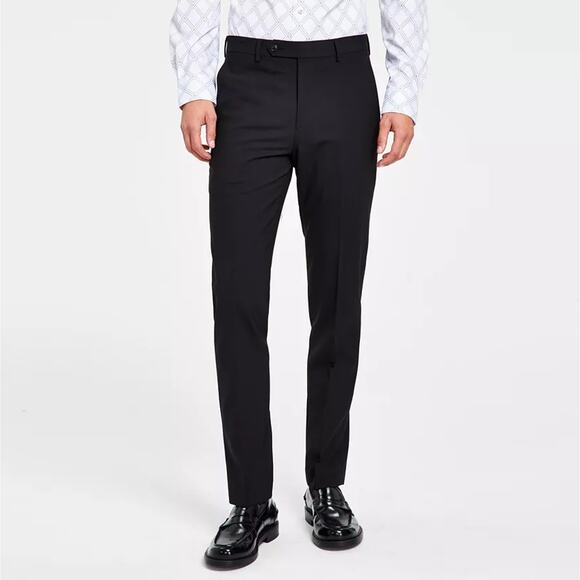 Bar III Men's Black Wool Blend Skinny Fit Classic Suit Dress Pants Size 30x30 - Picture 1 of 4